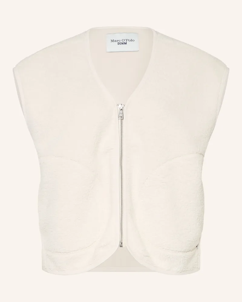 Marc O'Polo Teddyfell-Weste weiss Creme