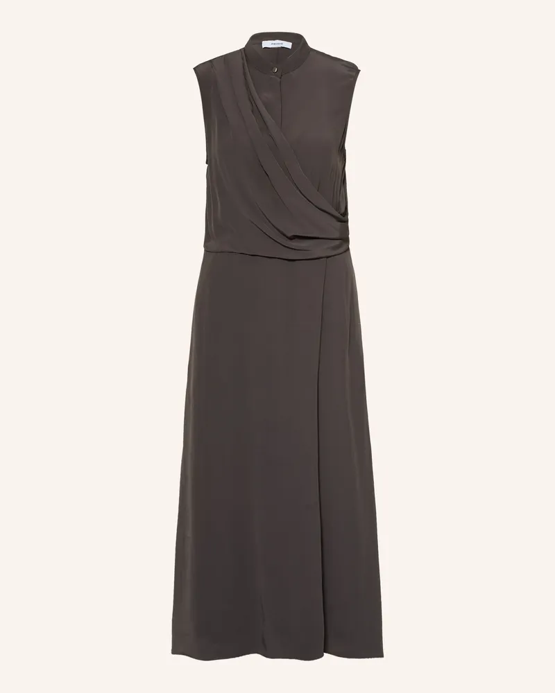Reiss Kleid Gracie In Wickeloptik grau Dunkelgrau