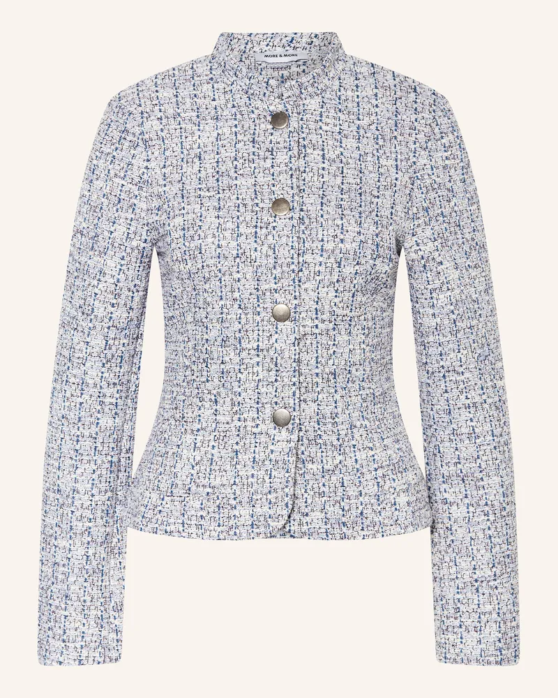 More & More Bouclé-Jacke Dunkelblau