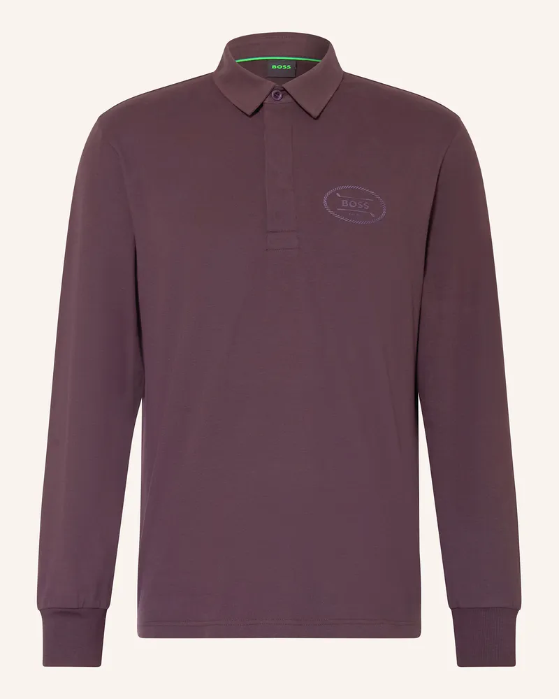 HUGO BOSS Funktions-Poloshirt HOLE19_PERCY Dunkellila