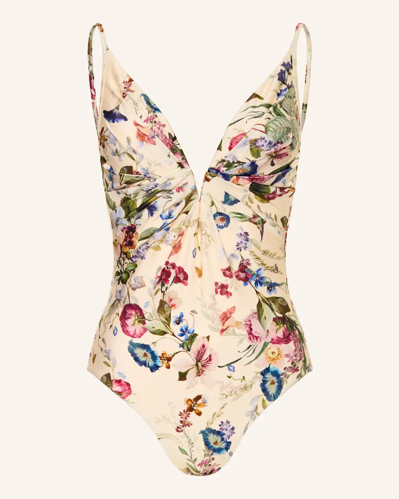 Zimmermann Badeanzug PATIENCE TUCK PLUNGE Creme