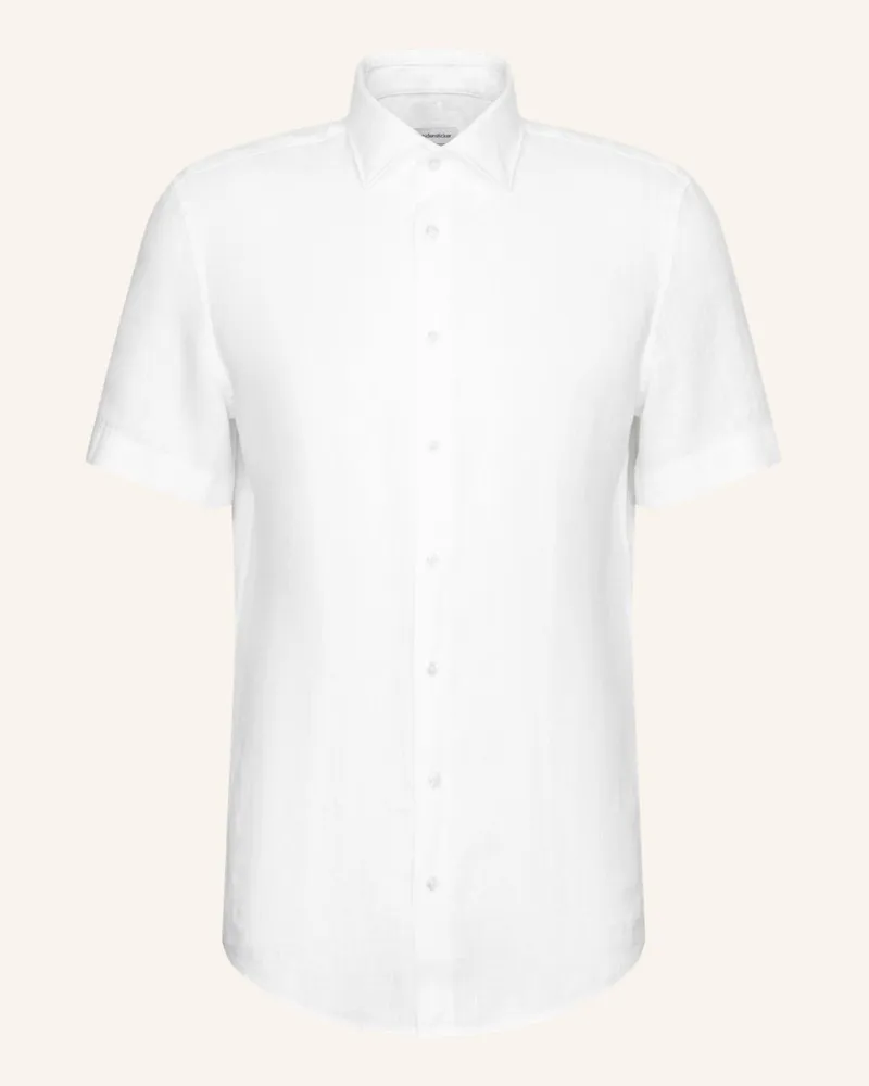 Seidensticker Leinenhemd Shaped Fit weiss Weiss