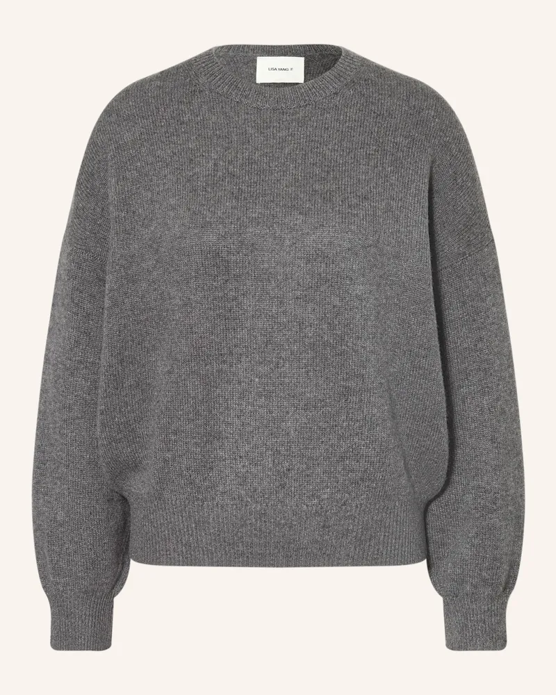 Lisa Yang Cashmere-Pullover grau Dunkelgrau