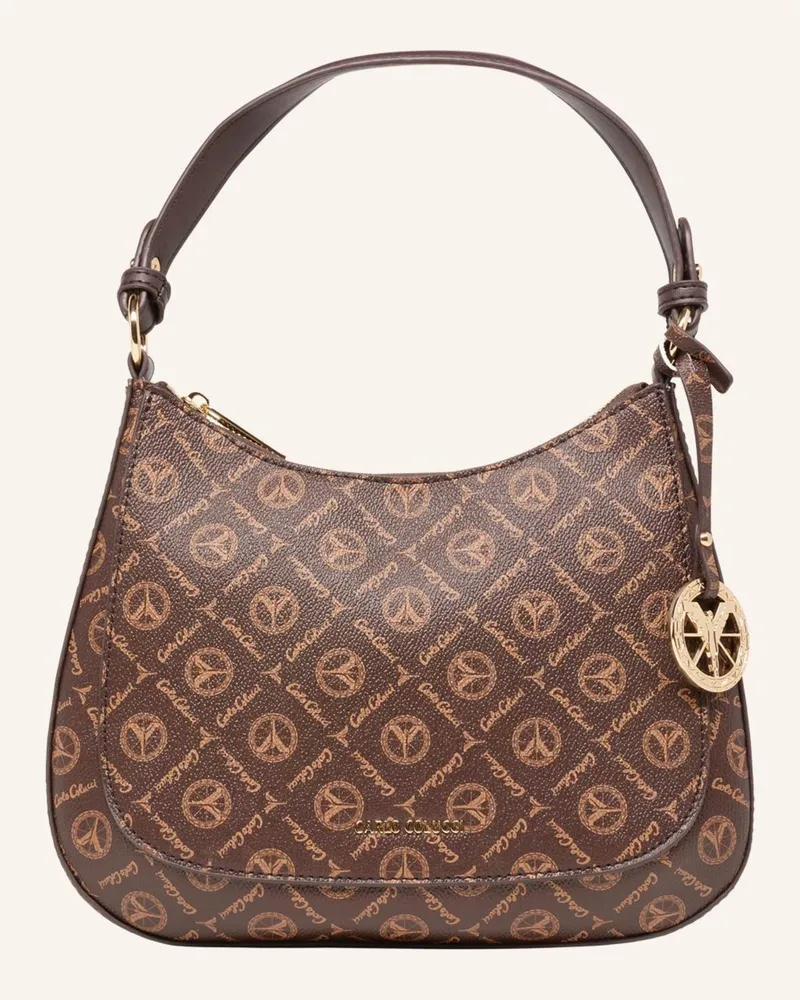 Carlo Colucci Hobotasche Mit Logoprint Del Rosso braun Braun