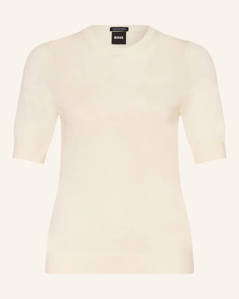 HUGO BOSS Strickshirt FARBELLA Creme