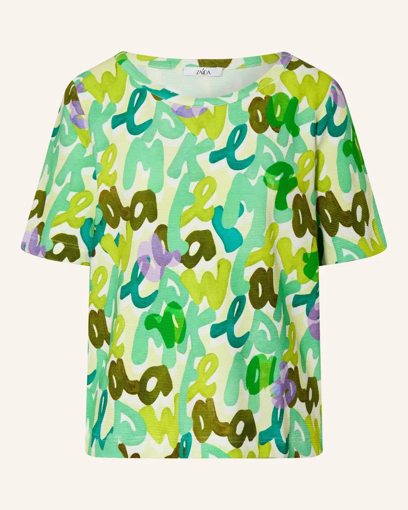 ZAíDA T-Shirt gruen Weiss