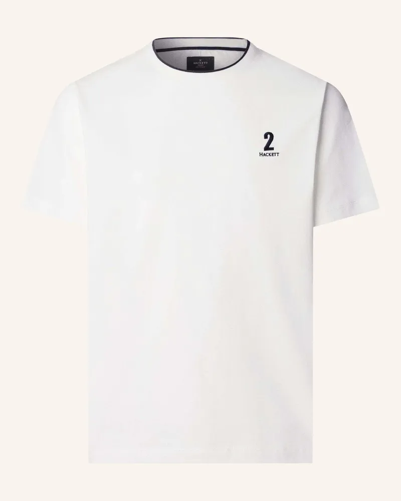 Hackett T-Shirt Heritage Nbr Tee weiss Creme