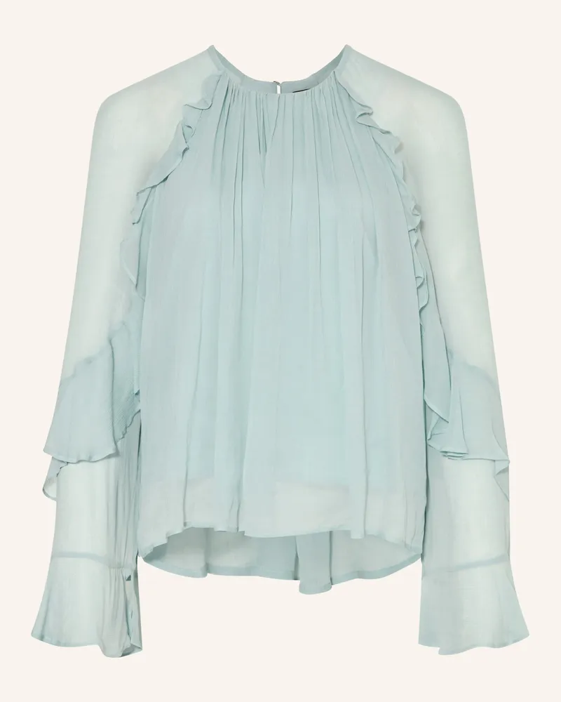HUGO BOSS Blusenshirt Bradia Mit Volants blau Türkis