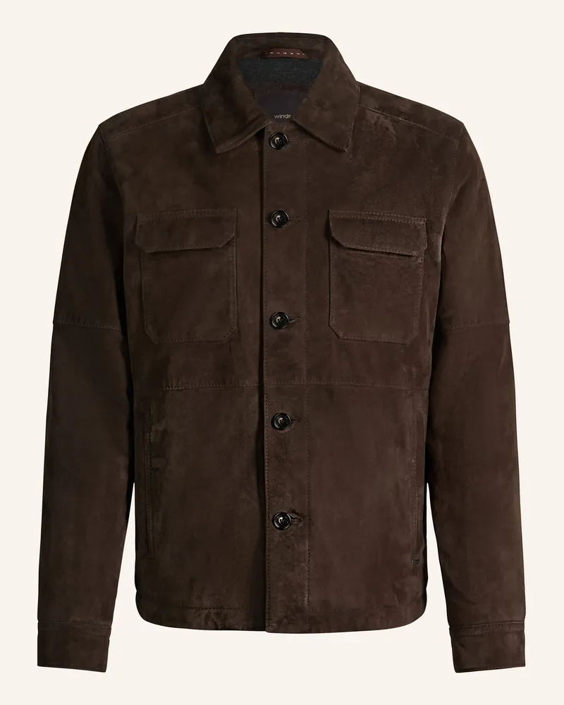 windsor. Lederjacke braun Dunkelbraun