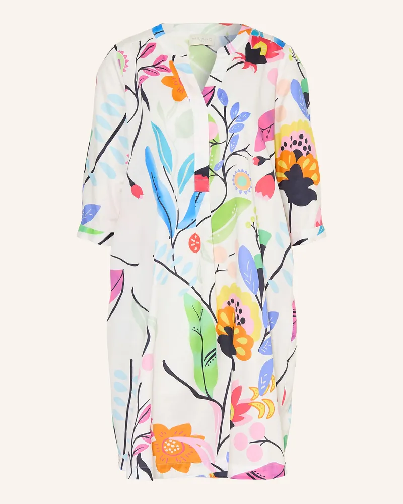 Milano Italy Kleid Mit 3/4-Arm weiss Weiss