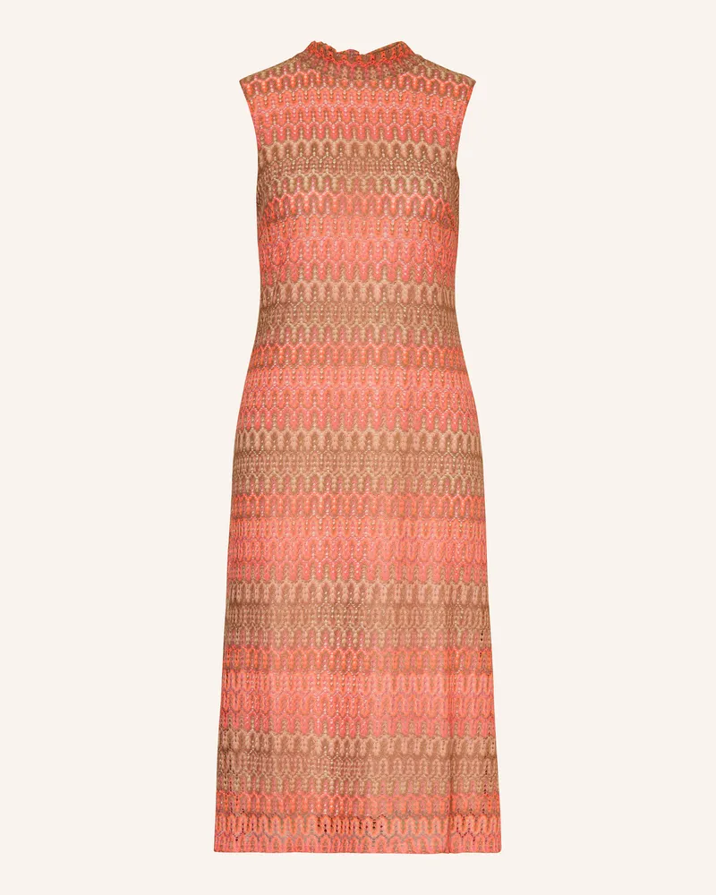 Cartoon Kleid aus Lochspitze und Glitzergarn Neonrosa