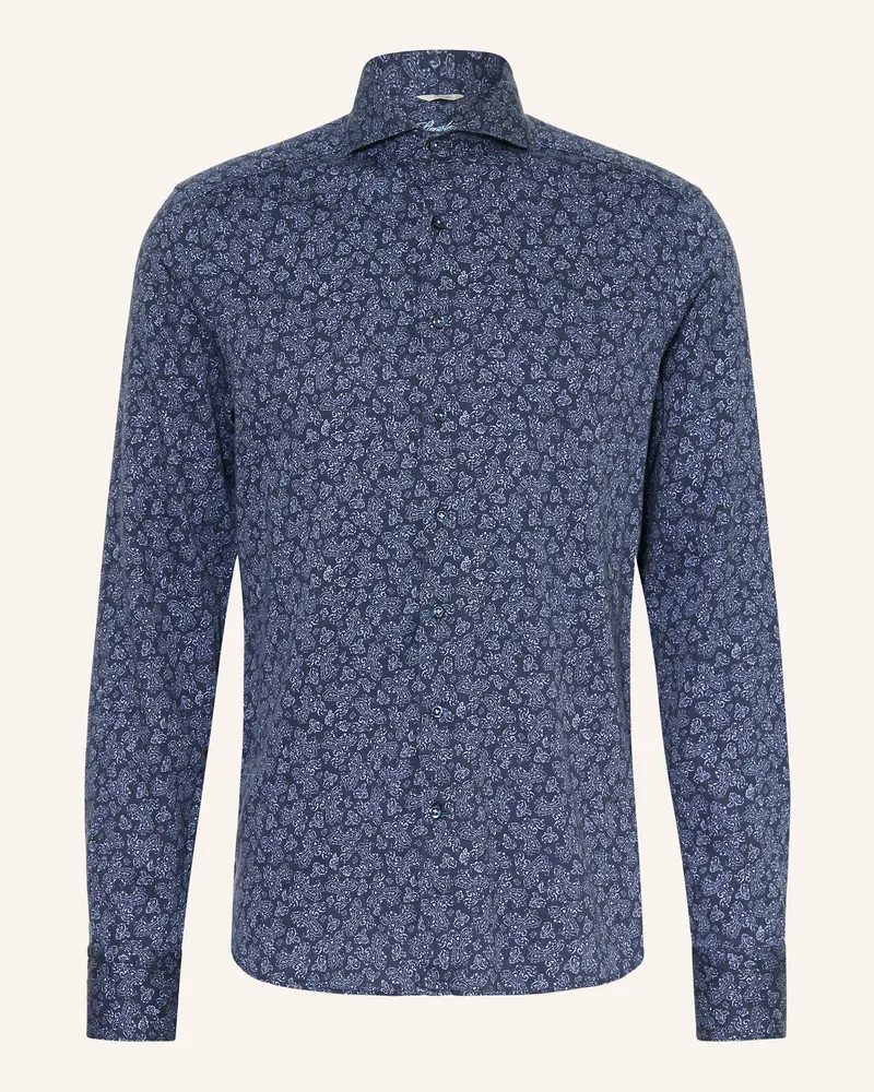 Stenströms Flanellhemd Slim Fit Dunkelblau