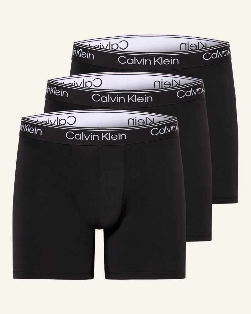 Calvin Klein 3er-Pack Boxershorts Microfiber Stretch schwarz Schwarz