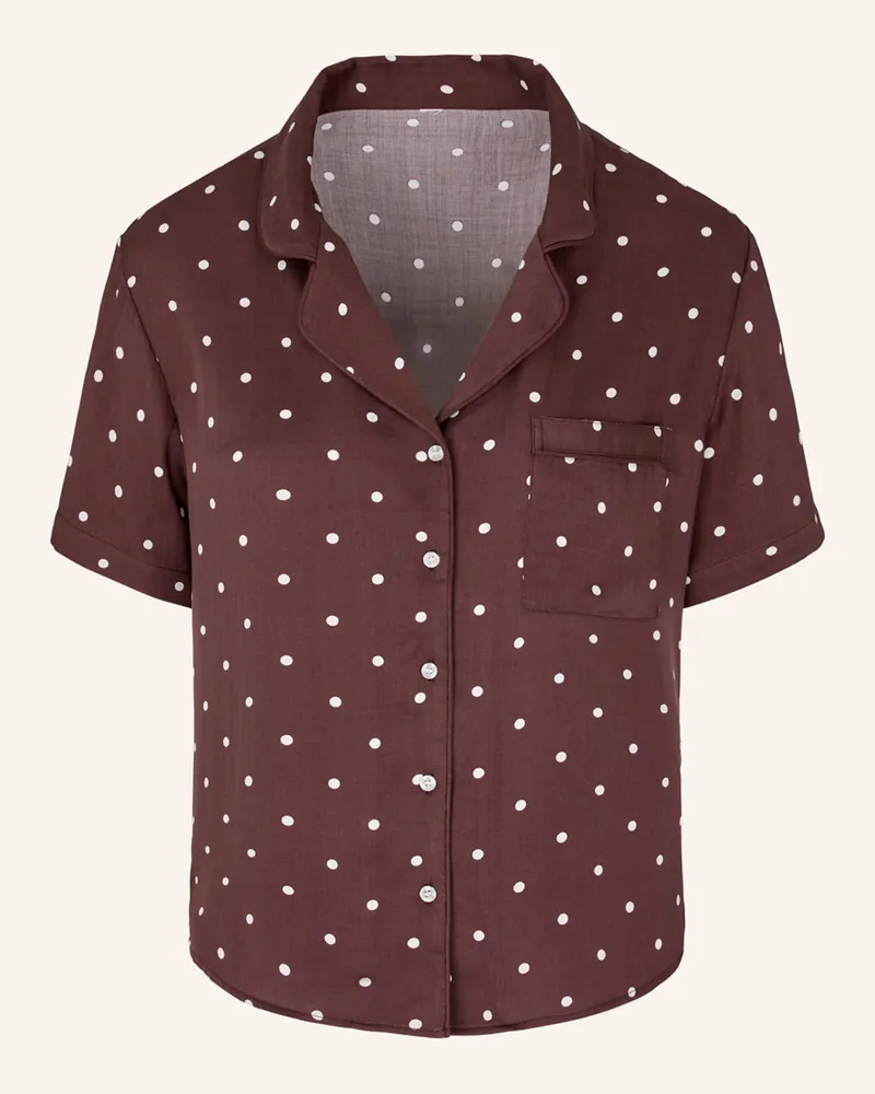 Hunkemöller Schlafshirt Satin braun Braun