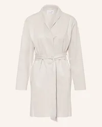 Juvia Trenchcoat IRA in Lederoptik Weiss