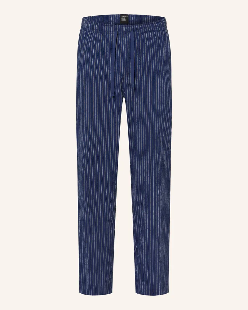 Schiesser Schlafhose MIX+RELAX Blau