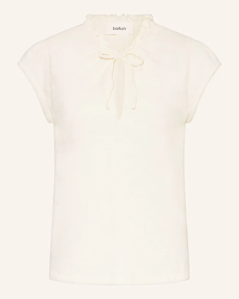 ba&sh Blusenshirt Very Mit Rüschen weiss Ecru