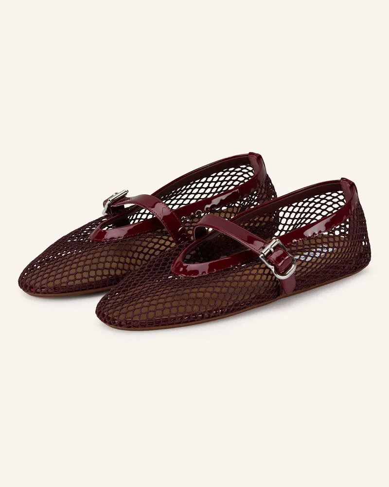 Alaïa Ballerinas Dunkelrot