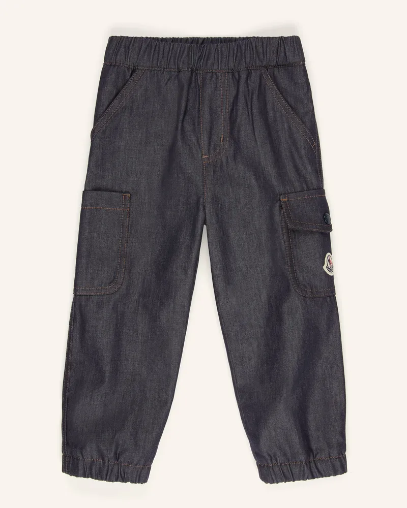 Moncler Cargohose In Jeansoptik blau Dunkelblau