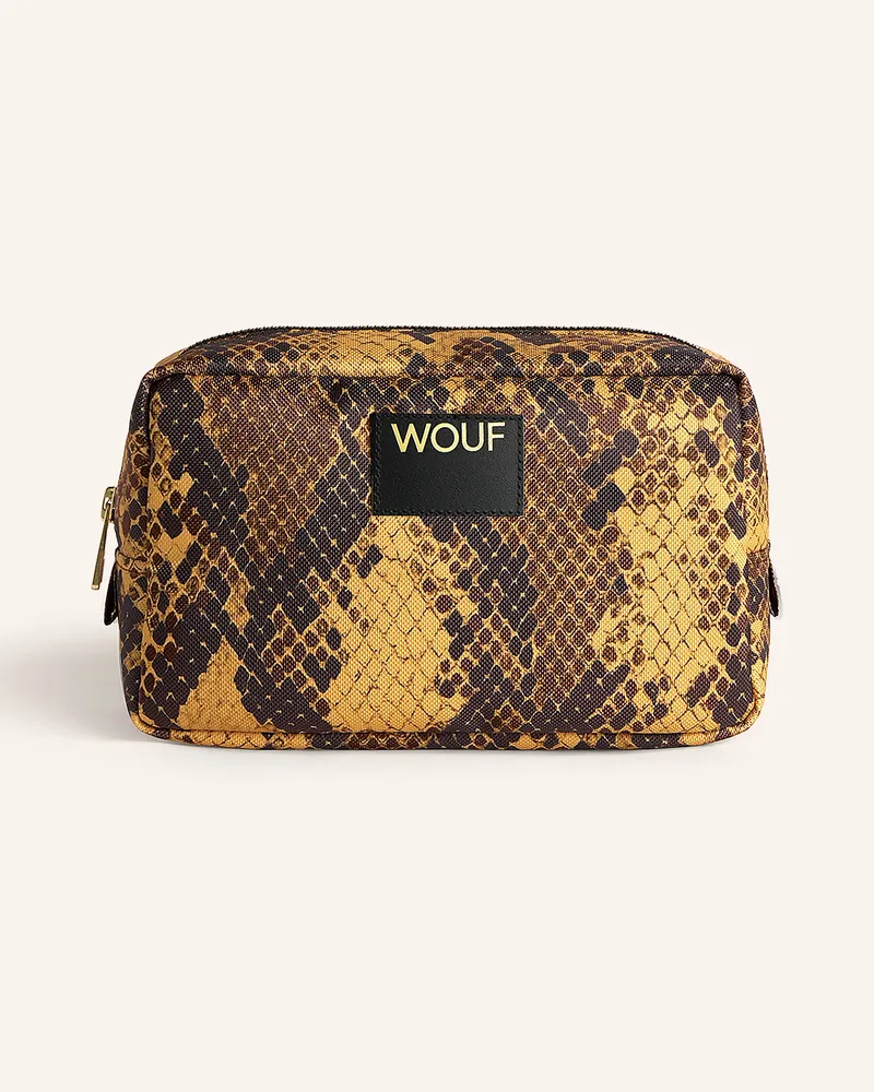WOUF Kosmetiktasche BLUSH LEOPARD Dunkelbraun