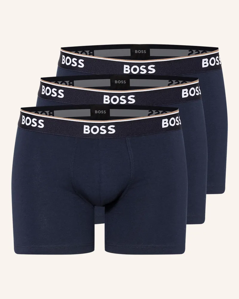 HUGO BOSS 3er-Pack Boxershorts Power blau Dunkelblau
