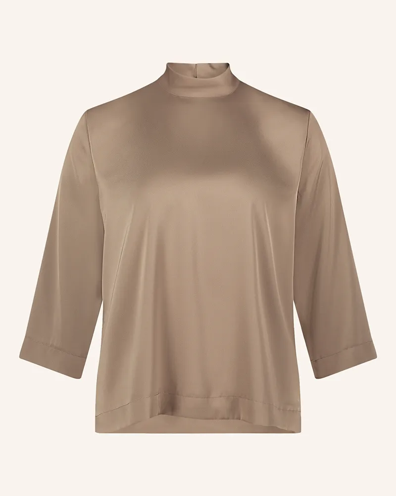 Betty Barclay Blusenshirt Aus Satin Mit 3/4-Arm beige Camel