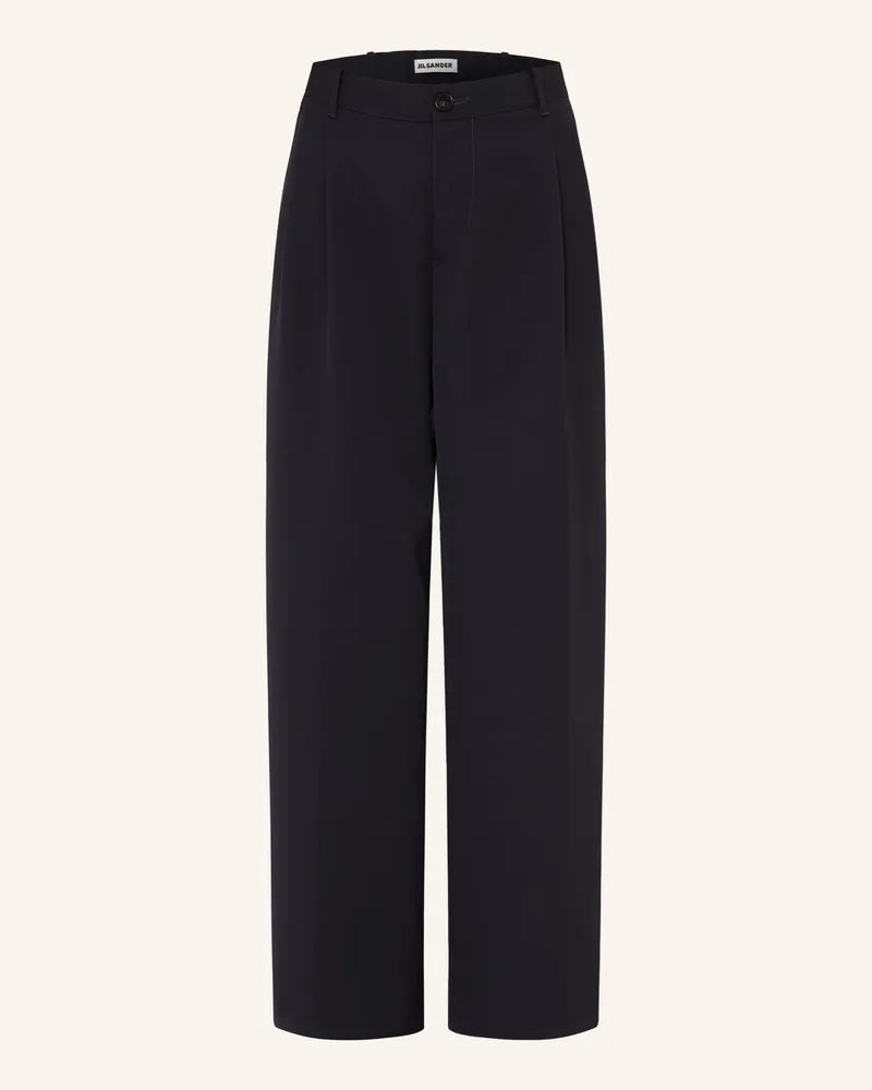 Jil Sander Marlenehose blau Dunkelblau