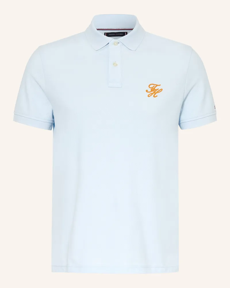 Tommy Hilfiger Piqué-Poloshirt Regular Fit blau Hellblau