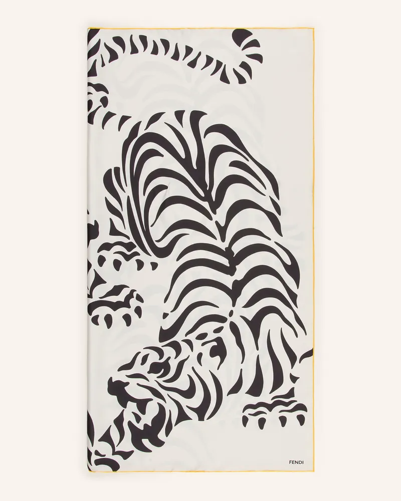 Fendi Seidentuch schwarz Weiss