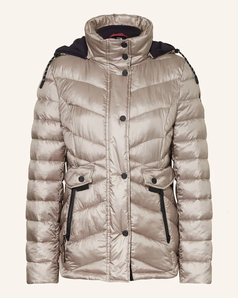 Gil Bret Steppjacke mit abnehmbarer Kapuze Beige