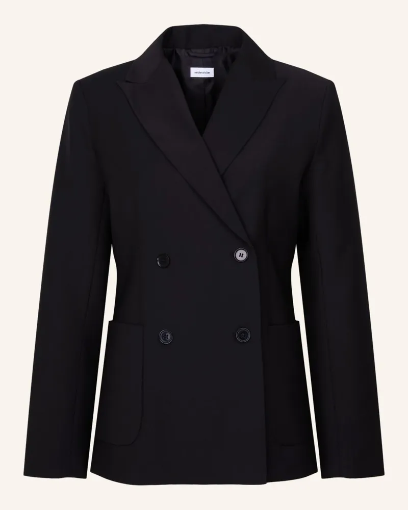 Seidensticker Blazer schwarz Schwarz