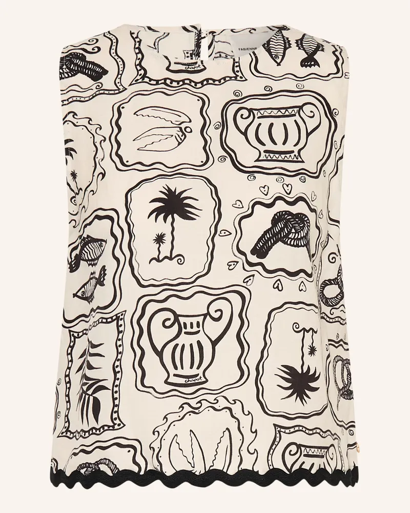 Fabienne Chapot Blusentop Mit Leinen weiss Creme