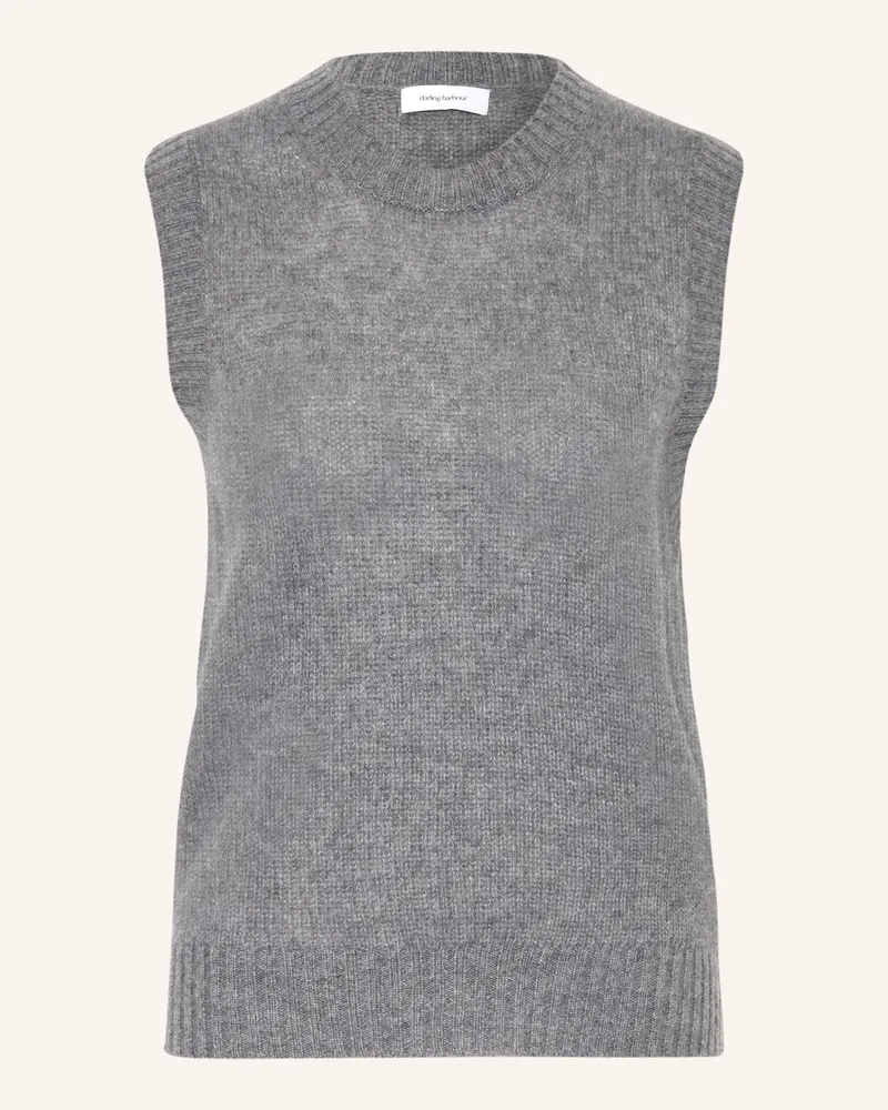 Darling Harbour Cashmere-Pullunder grau Midgrey