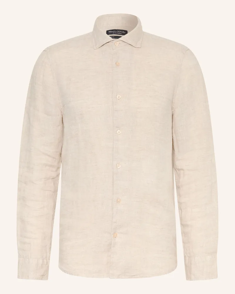 Marc O'Polo Leinenhemd Shaped Fit Beige