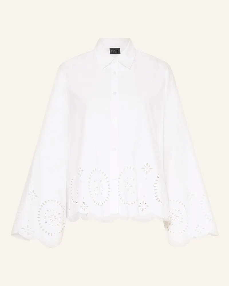 S.Oliver Hemdbluse mit Lochspitze Weiss