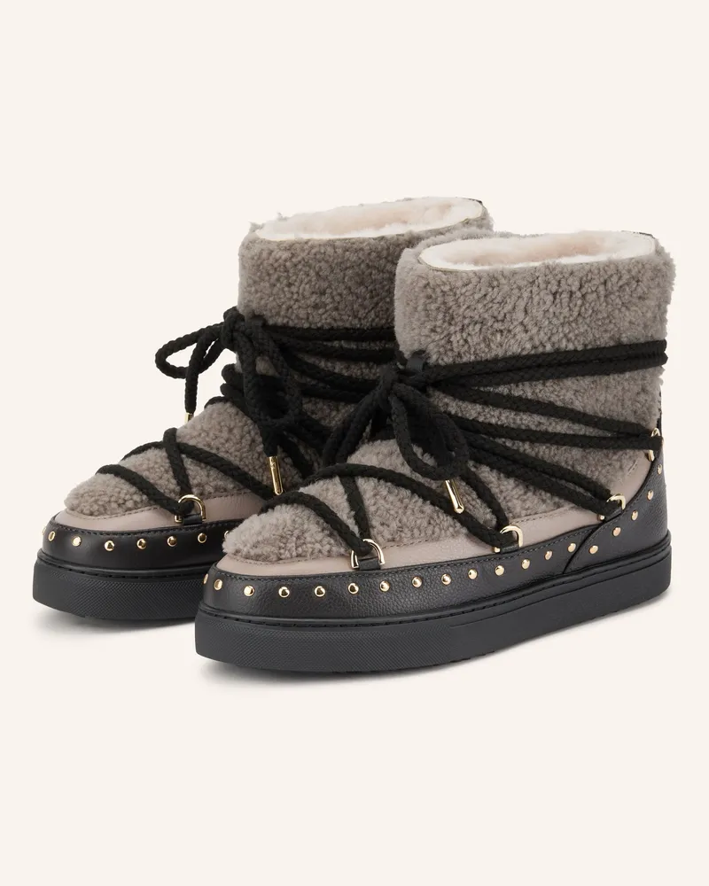 INUIKII Boots Curly Rock Mit Nieten grau Dunkelgrau