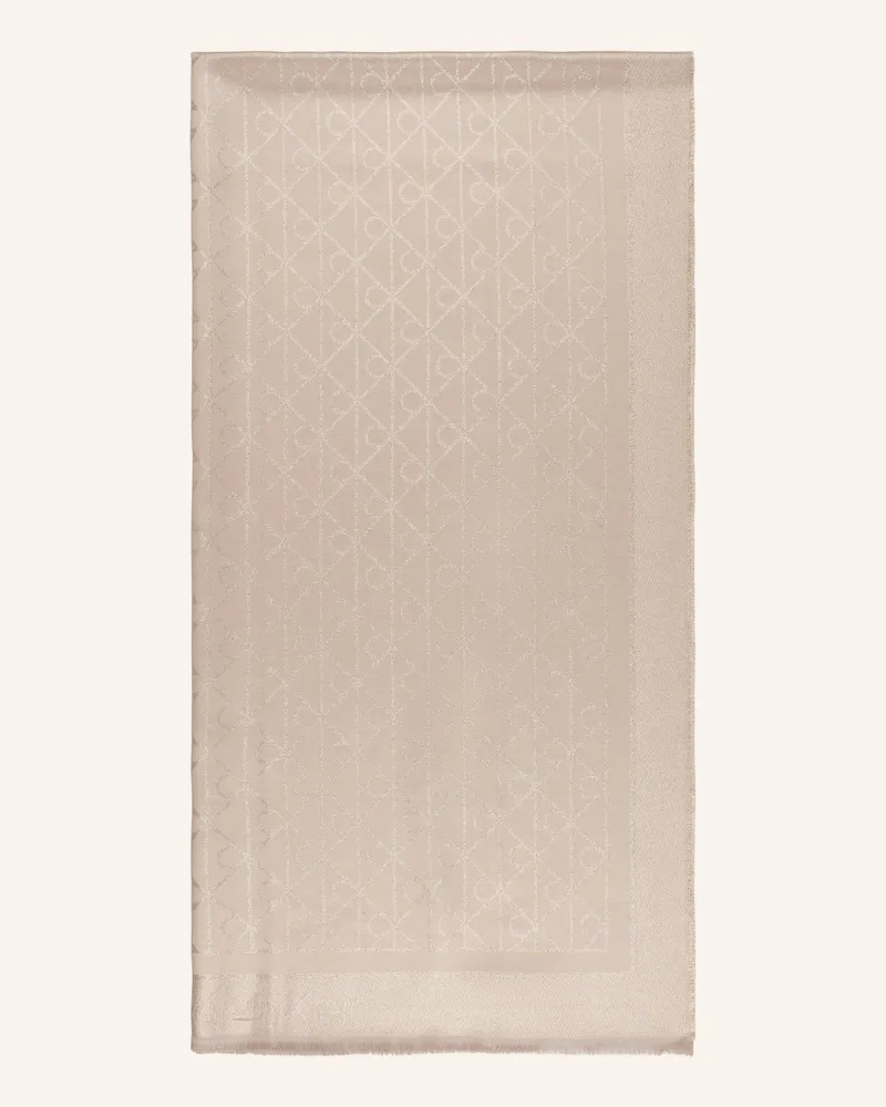 Calvin Klein Schal mit Glitzergarn Beige