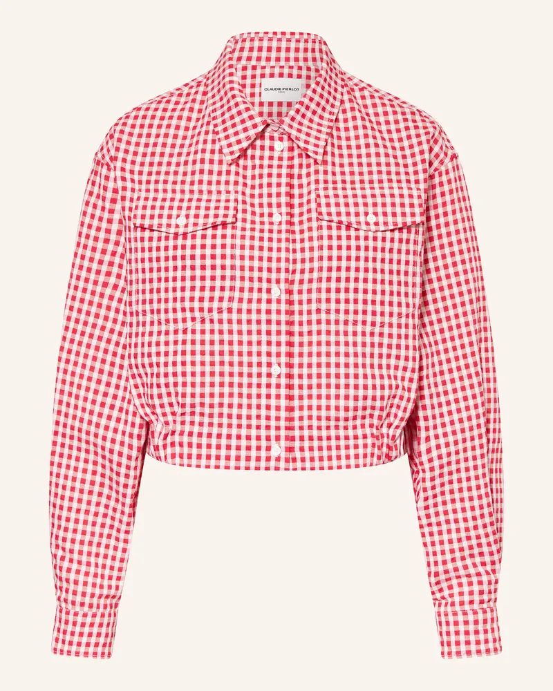 Claudie Pierlot Cropped-Hemdbluse Rot