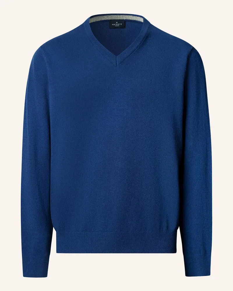 Hackett Pullover Merino Cash Mix V blau Blau