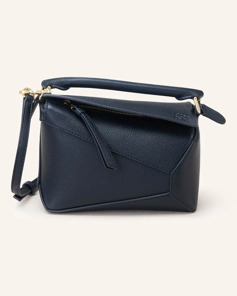 Loewe Handtasche Puzzle Edge Mini blau Dunkelblau