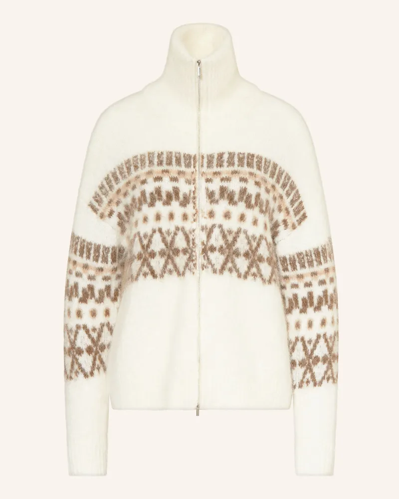 Mrs & HUGS Strickjacke Mit Alpaka weiss Ecru