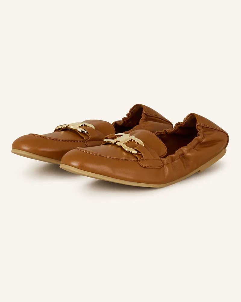 Ferragamo Lack-Loafer JODIE Braun