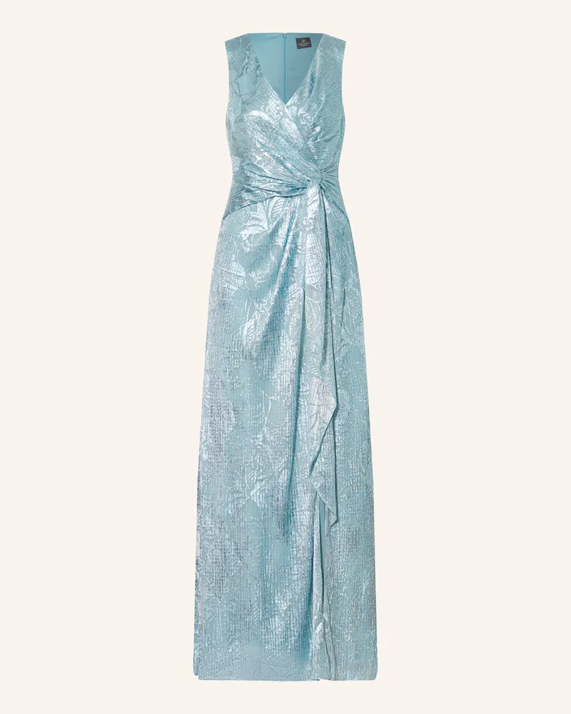 Adrianna Papell Abendkleid Aus Mesh Mit Glitzergarn blau Hellblau