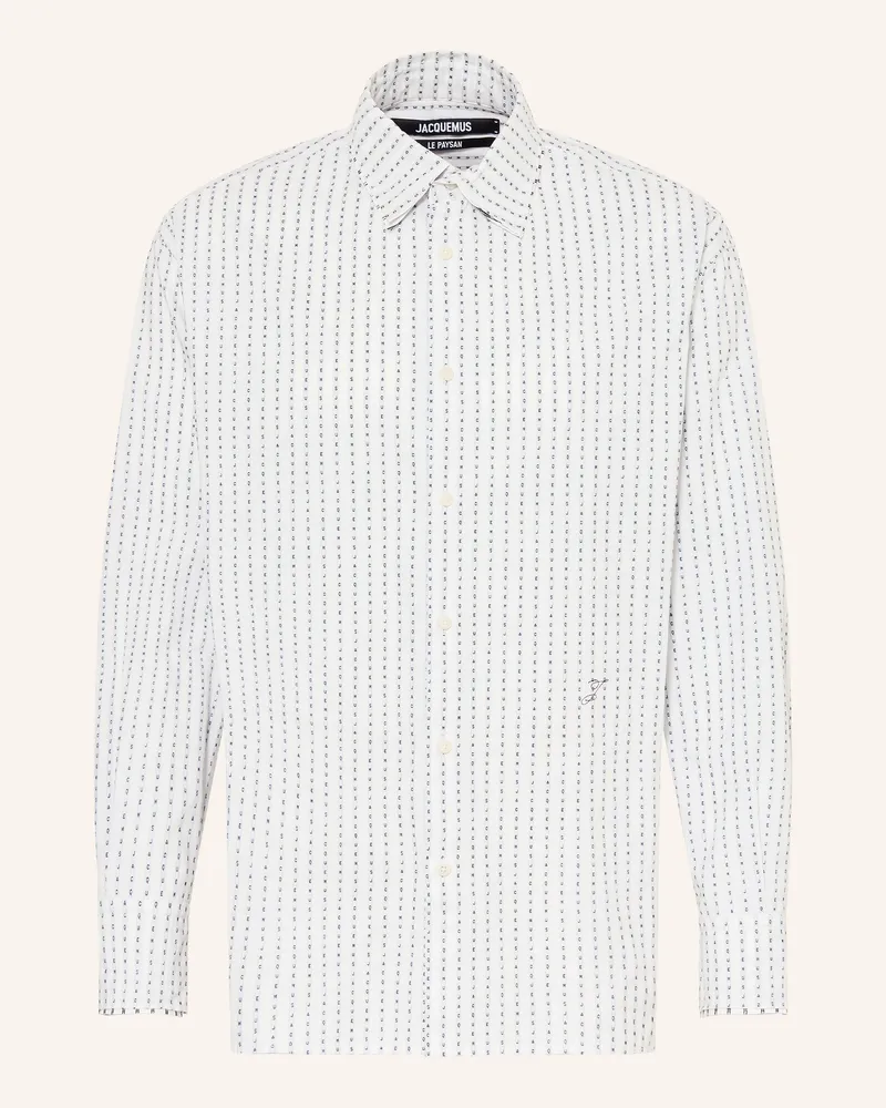 Jacquemus Hemd La Chemise Letro Comfort Fit weiss Weiss