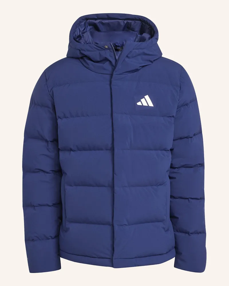 adidas HELIONIC CLIMAWARM DAUNENJACKE MIT KAPUZE Blau
