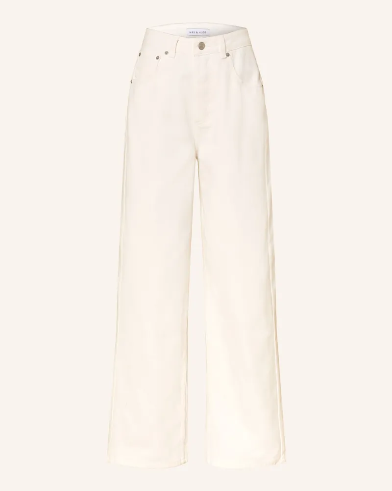 Mrs & HUGS Straight Jeans weiss White