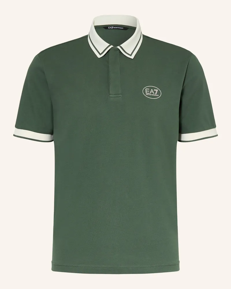 EA7 Piqué-Poloshirt Regular Fit gruen Grün