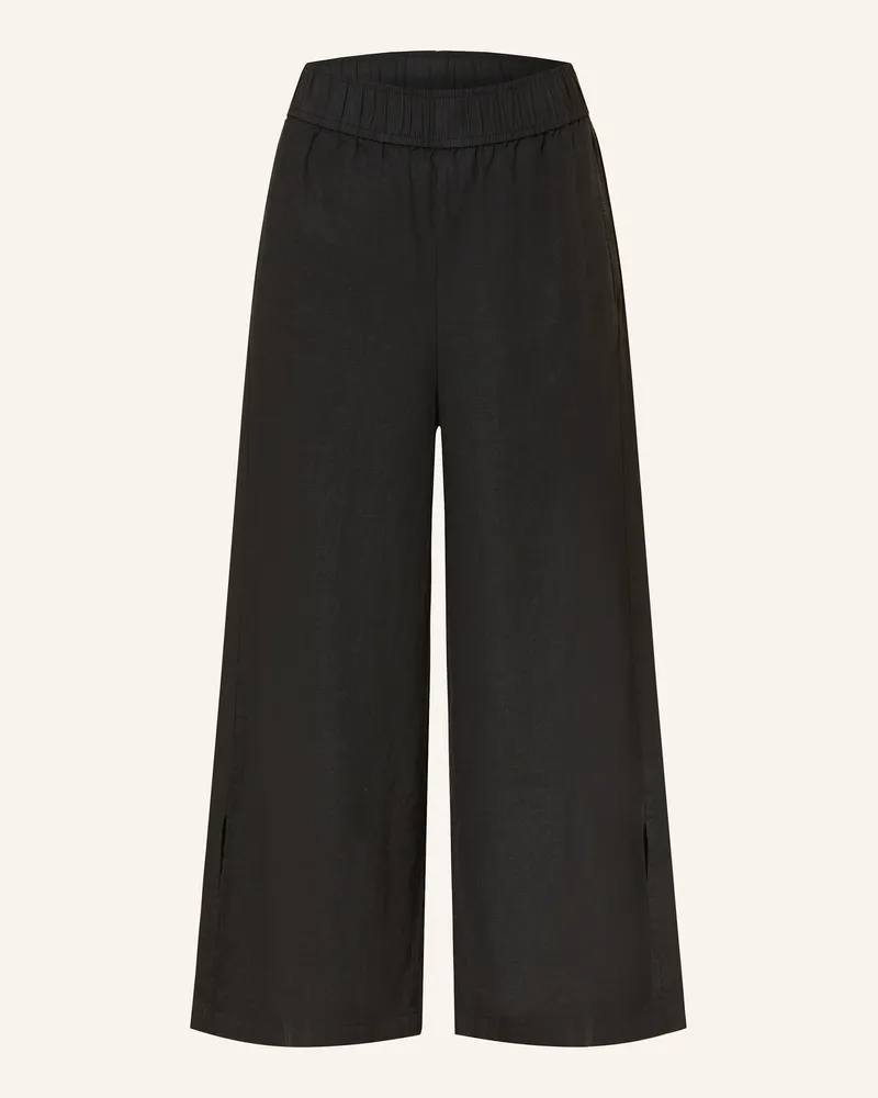 COMMA Culotte mit Leinen Schwarz