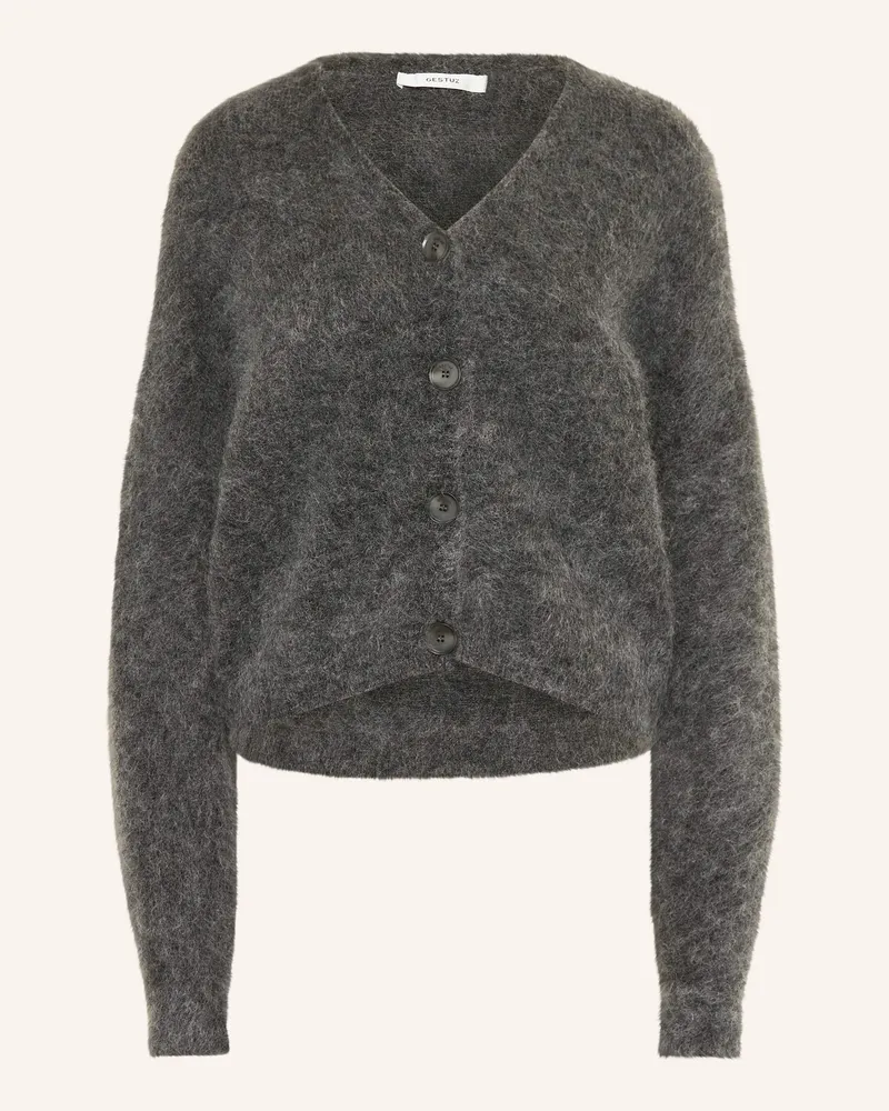 Gestuz Strickjacke Gzdebbie Mit Mohair grau Dunkelgrau