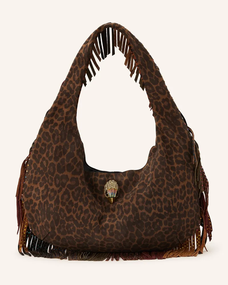 Kurt Geiger Beuteltasche SHOREDITCH mit Schmucksteinen Braun